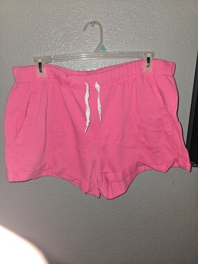 PINK Victoria's Secret Neon Pink Drawstring Athletic Shorts